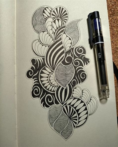 Doodling With China Ink Abstract Zentangle Art