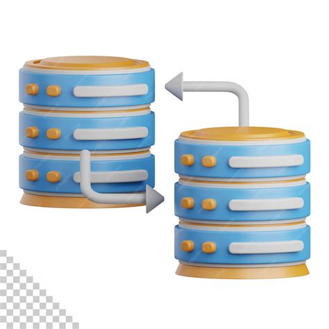 클라우드 네트워크 컴퓨팅 기술 데이터베이스 서버 및 연결 디자인 요소에 유용한 격리된 3d 렌더링 서버 데이터 프리미엄 Psd 파일