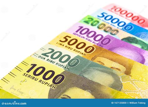 Rupiah Money Cash All Nominal on White Background. Indonesia Currency ...