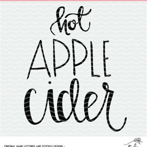 Hot Apple Cider Cut File Silhouette And Cricut DXF SVG And PNG