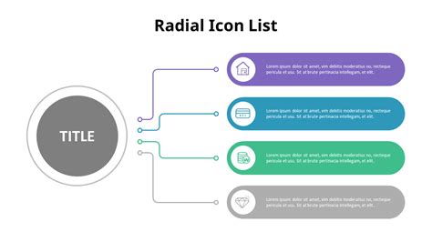 Vertical Radial List Diagram