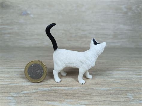 Schleich Katze stehend weiß schwarz aus Set 42407 Onlineshop