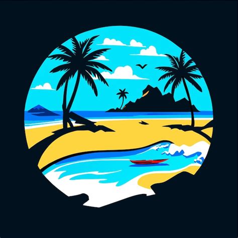 Premium Vector Maldives Island With Beach Vector Illustration