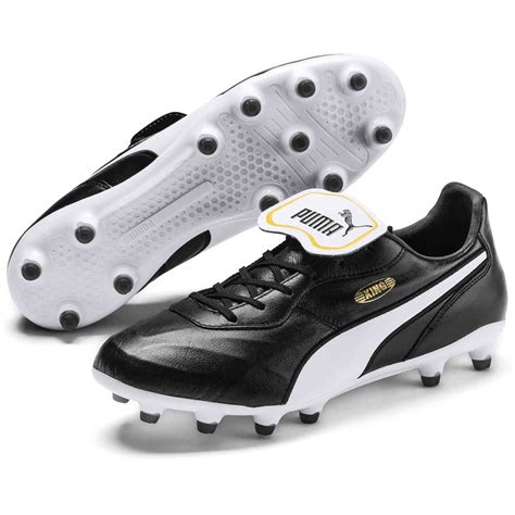 Puma King Top FG - Puma Black & Puma White - SoccerPro