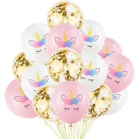 Set Baloane De Petrecere Cu Confetti Unicorn Multicolor Emag Ro