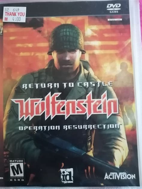 Ps2 Return To Castle Wolfenstein Operation Resurrection Gold Disc