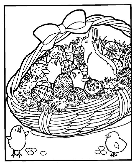 Crayola Canada Easter Basket Colouring Page