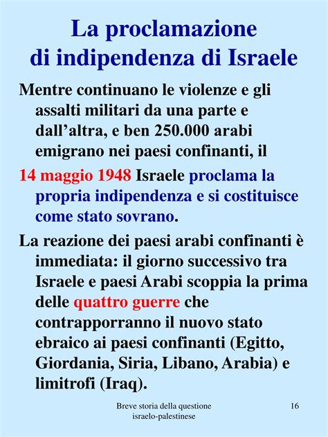 Ppt Breve Storia Della Questione Israelo Palestinese Powerpoint