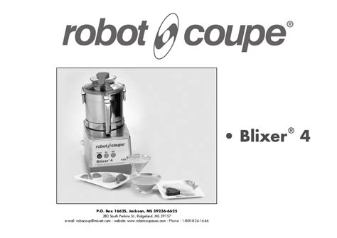 Robot Coupe Blixer 4 User Manual