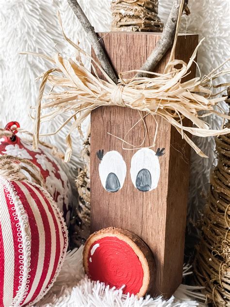 Diy Wood Block Reindeer Re Fabbed