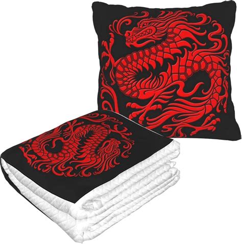 Chinese Dragon Throw Blanket Warm Throw Pillow For Couch