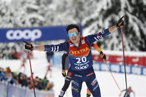 Ski de fond Victoire du Français Jules Lapierre à Val di Fiemme Hugo