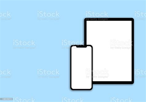 빈 흰색 화면현대 블랙 태블릿 및 스마트 폰 11에 대한 스톡 사진 및 기타 이미지 11 검은색 공란 Istock