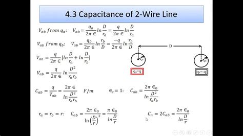 Lecture 11 Part 2 Capacitance Of Transmission Lines Youtube