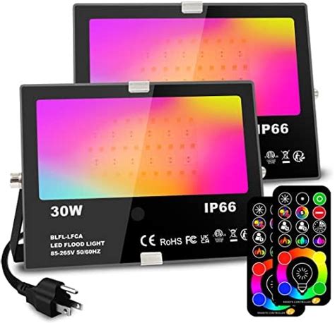 Glw W Led Rgb Flood Light Waterproof Ip Dimmable Color Changing