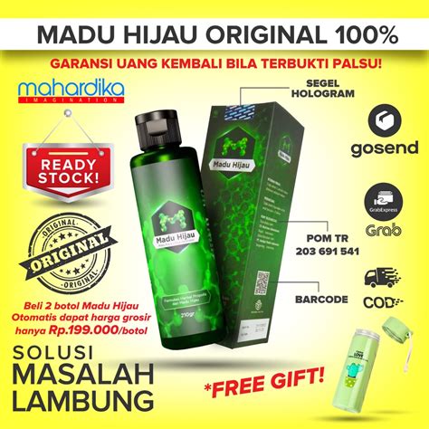 Jual Madu Hijau Original 210 Gr Logo M BPOM Ampuh Untuk Lambung Kronis