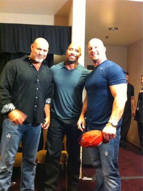 Photo Bill Goldberg The Rock Steve Austin At Ufc Wrestlezone