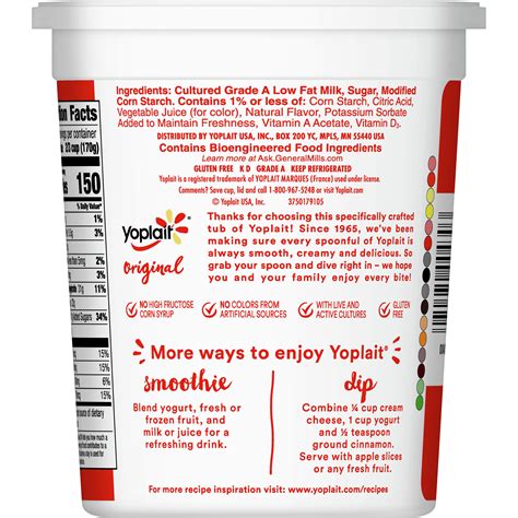 Yoplait Light Strawberry Nutrition Facts Shelly Lighting