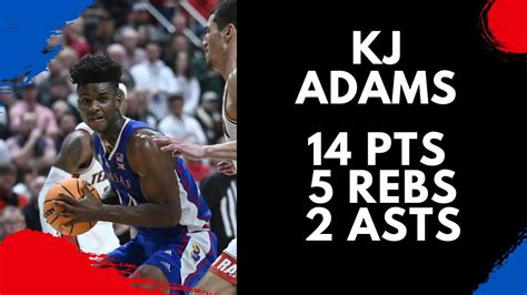 Kj Adams Highlights Vs Texas Tech Pts Rebs Asts