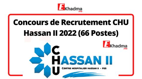 Concours Universit Hassan Er Postes Ekhadma