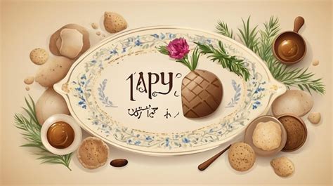 Premium Vector Happy Passover Greeting Vector Illustration