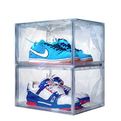 Buy Miss Puff Shoe Storage Box Stackable Side Open Sneaker Display