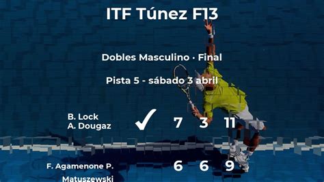 Resultados De Tenis En Directo Partido Benjamin Lock Y Aziz Dougaz Franco Agamenone Y Piotr