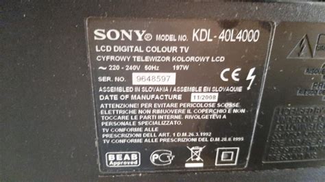 Sony LCD TV sprejemnik KDL-40L4000
