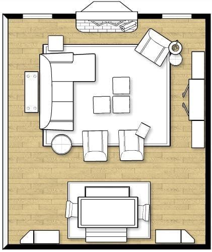 Living Room Furniture Layout With Fireplace And Tv On Opposite Walls ...