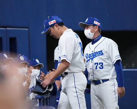 【中日】大野雄大完全ならずも延長サヨナラ勝ち！9回まで完全も10回佐藤輝明に二塁打許す プロ野球写真ニュース 日刊スポーツ