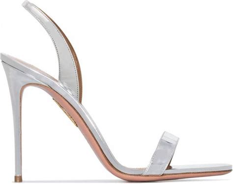 Aquazzura So Nude Sandalen Zilver Schoenen Nl