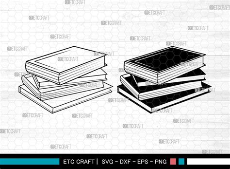 Book Svg Stacked Books Svg Open Book Svg School Book Svg Stack Of