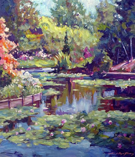 Reflecting Pond Painting By David Lloyd Glover Fine Art America