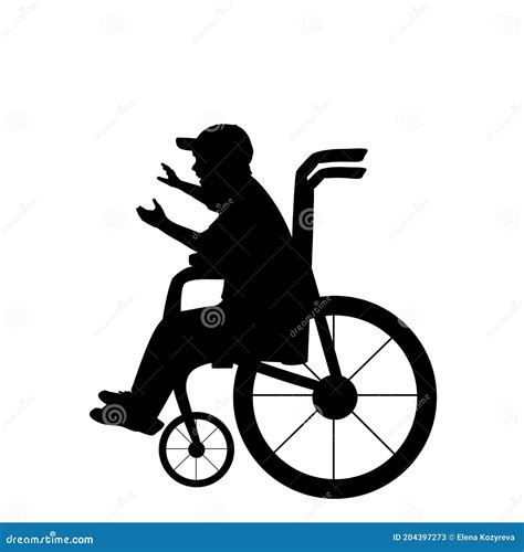 Wheelchair Silhouette Vector 107207133