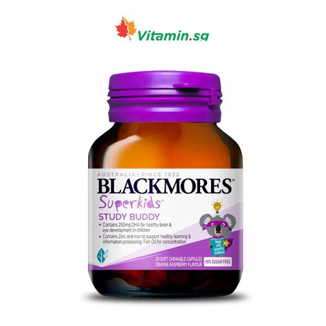 Blackmores Superkids Study Buddy 30 Soft Chewable Caps Vitamin Sg