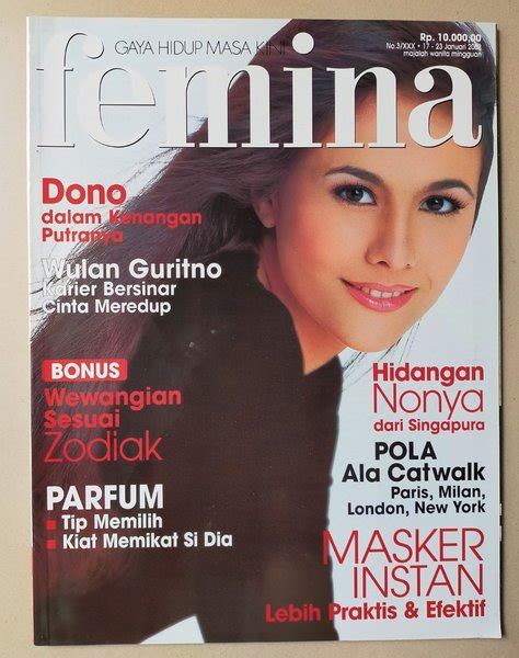 Jual Majalah Femina Januari Cover Wulan Guritno Ada Artikel