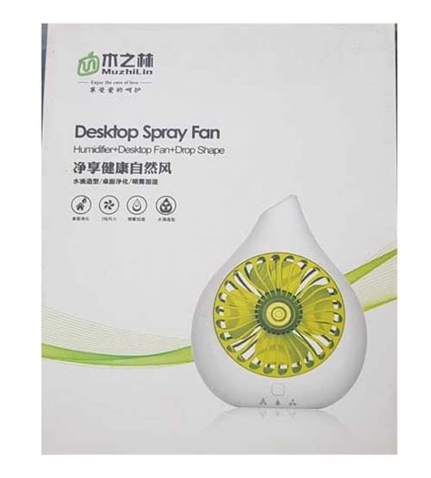 Rechargeable Desktop Spray Fan Water Drop Shape Misting Fan Personal