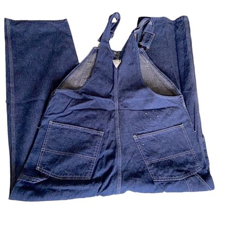 OshKosh B Gosh Jeans Vintage Denim Bib Overalls Barn Jumper 4x32