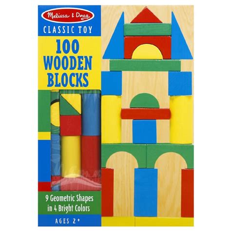 Melissa & Doug 100 Wood Blocks Set - 1Source