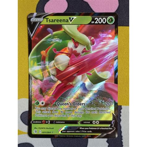 Pokemon Tcg Tsareena V Fusion Strike Shopee Philippines