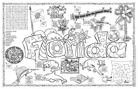 Florida State Seal Coloring Page