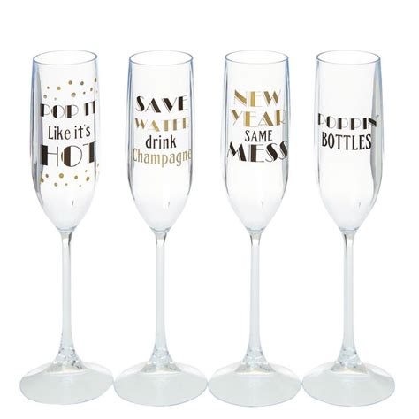 New Years Eve Champagne Flutes Pack Newyear Bridesmaid