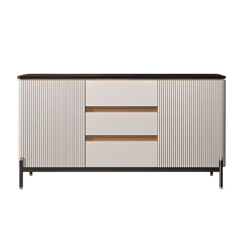 Modern Entrance Hall Sideboard in Golden Lines