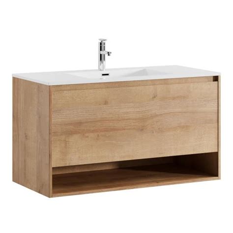 Meuble de salle de bain Genua 100 cm Badplaats Chêne Meuble avec