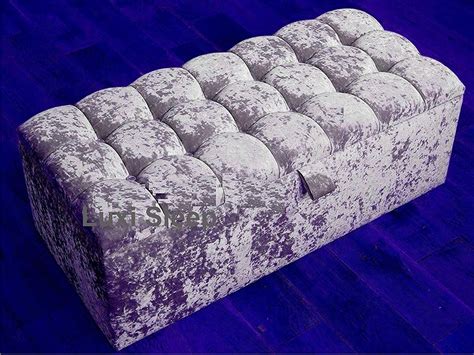 Mm08enn New Luxury Large Cube Diamonds Ottoman Storage Toy Box In