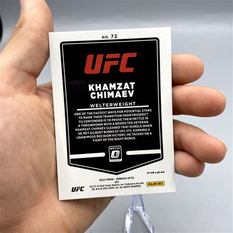 Khamzat Chimaev Panini Donruss Optic Ufc Blue Velocity Prizm