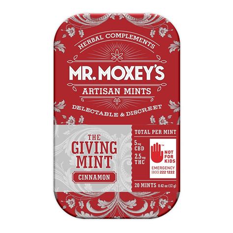 Mr Moxey S The Giving Mint Limited Edition 2 1 Holiday Mints 100mg Cbd 50mg Thc Leafly