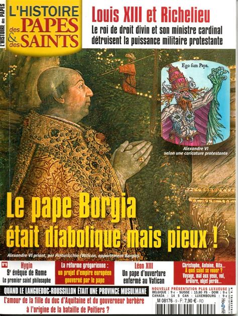 L Histoire Des Papes Et Des Saints Le Pape Borgia Diabolique Mais