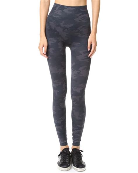 Spanx Seamless Camo Leggings In Black Lyst