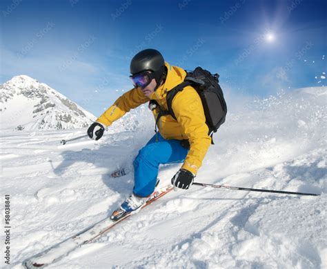 Skifahrer Stock Foto Adobe Stock